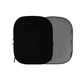 Manfrotto Plain Collapsible Reversible Background 1.8m x 2.15m Black/Mid Grey