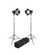 Interfit Badger Beam 60W Two Head Gel Kit with Stands & Bag