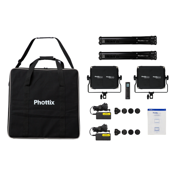 Phottix Kali 50 Bi Colour Studio LED Light Twin Kit with Remote