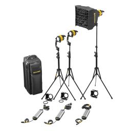 Dedolight DLED4-BI - 3 Light DLED Kit - Bicolor AC (Basic)