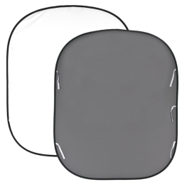 Manfrotto Plain Collapsible Reversible Background 1.5m x 1.8m White/Mid Grey