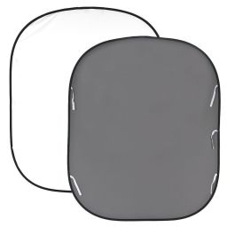 Manfrotto Plain Collapsible Reversible Background 1.8m x 2.15m White/Mid Grey