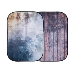 Manfrotto Urban Collapsible Reversible Background 1.5m x 2.1m Derelict Wall/Wooden Fence