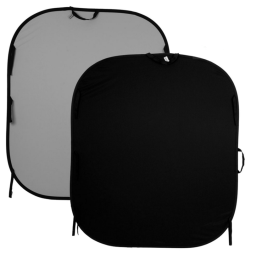 Manfrotto Plain Collapsible Reversible Background 1.5m x 1.8m Black/Mid Grey
