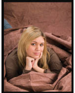 Denny 10' x 20' Crinkle Brown Muslin Backdrop