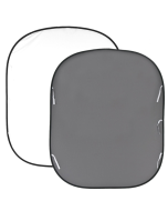 Manfrotto Plain Collapsible Reversible Background 1.5m x 1.8m White/Mid Grey