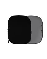 Manfrotto Plain Collapsible Reversible Background 1.8m x 2.15m Black/Mid Grey