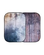 Manfrotto Urban Collapsible Reversible Background 1.5m x 2.1m Derelict Wall/Wooden Fence
