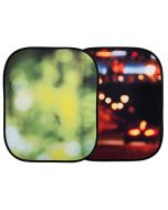 Manfrotto Out of Focus Collapsible Reversible Background 1.2m x 1.5m Summer Foliage/City Lights