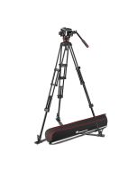 Manfrotto 504X Fluid Video Head with Alu Twin leg tripod GS