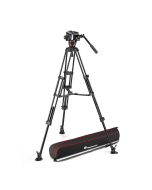 Manfrotto 504X Fluid Video Head with Alu Twin leg tripod MS