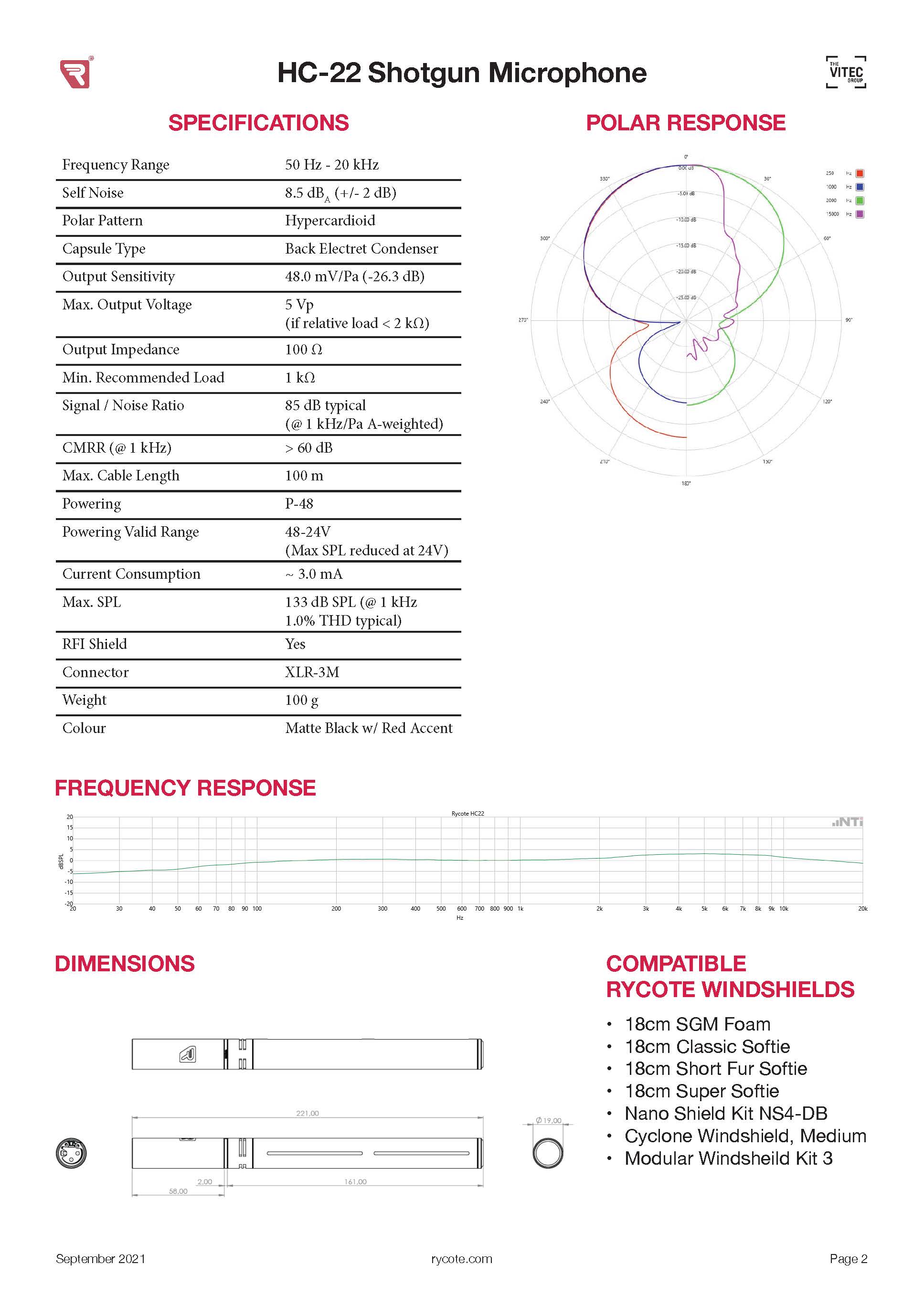 HC-22 Specifications